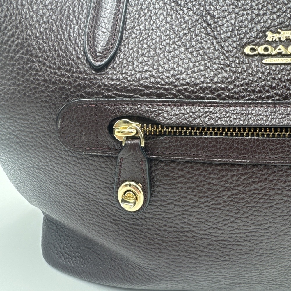 Coach Taylor Pebbled Leather Tote Bag Purse Brown-See‎ Photos 10Hx11W - Picture 2 of 14